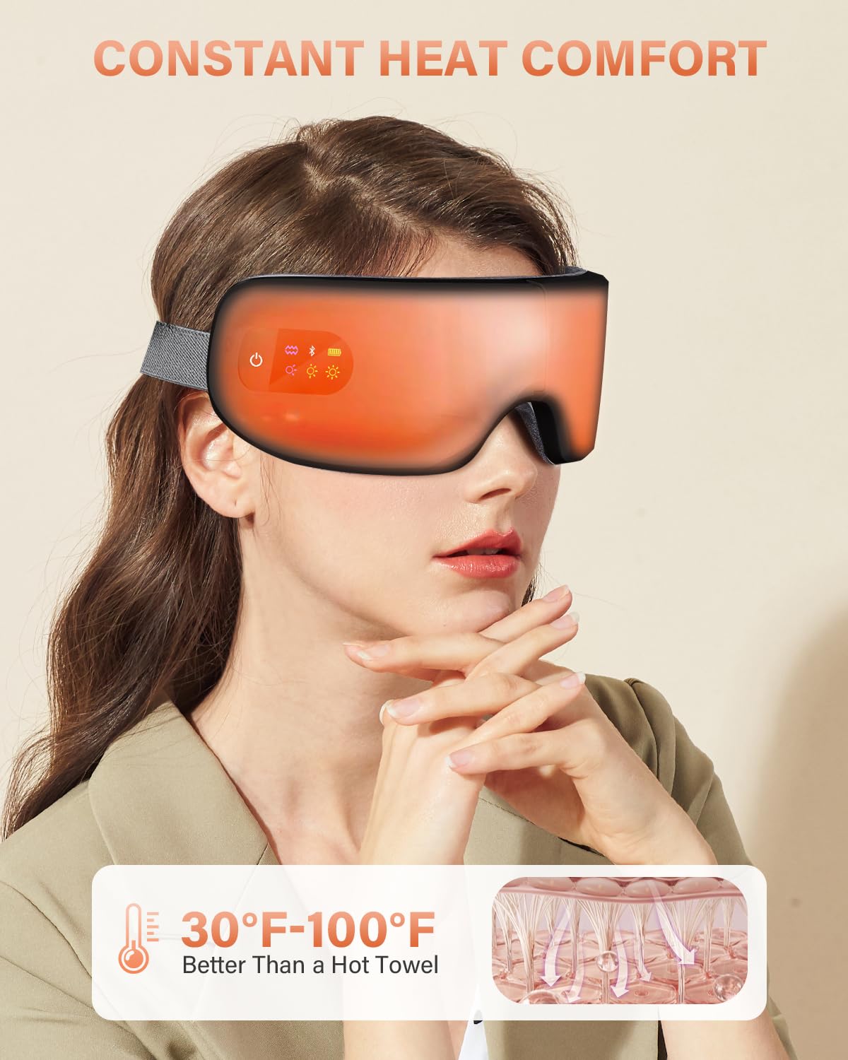 Masseur yeux ZZR SEVEN avec 7 modes personnalisables.